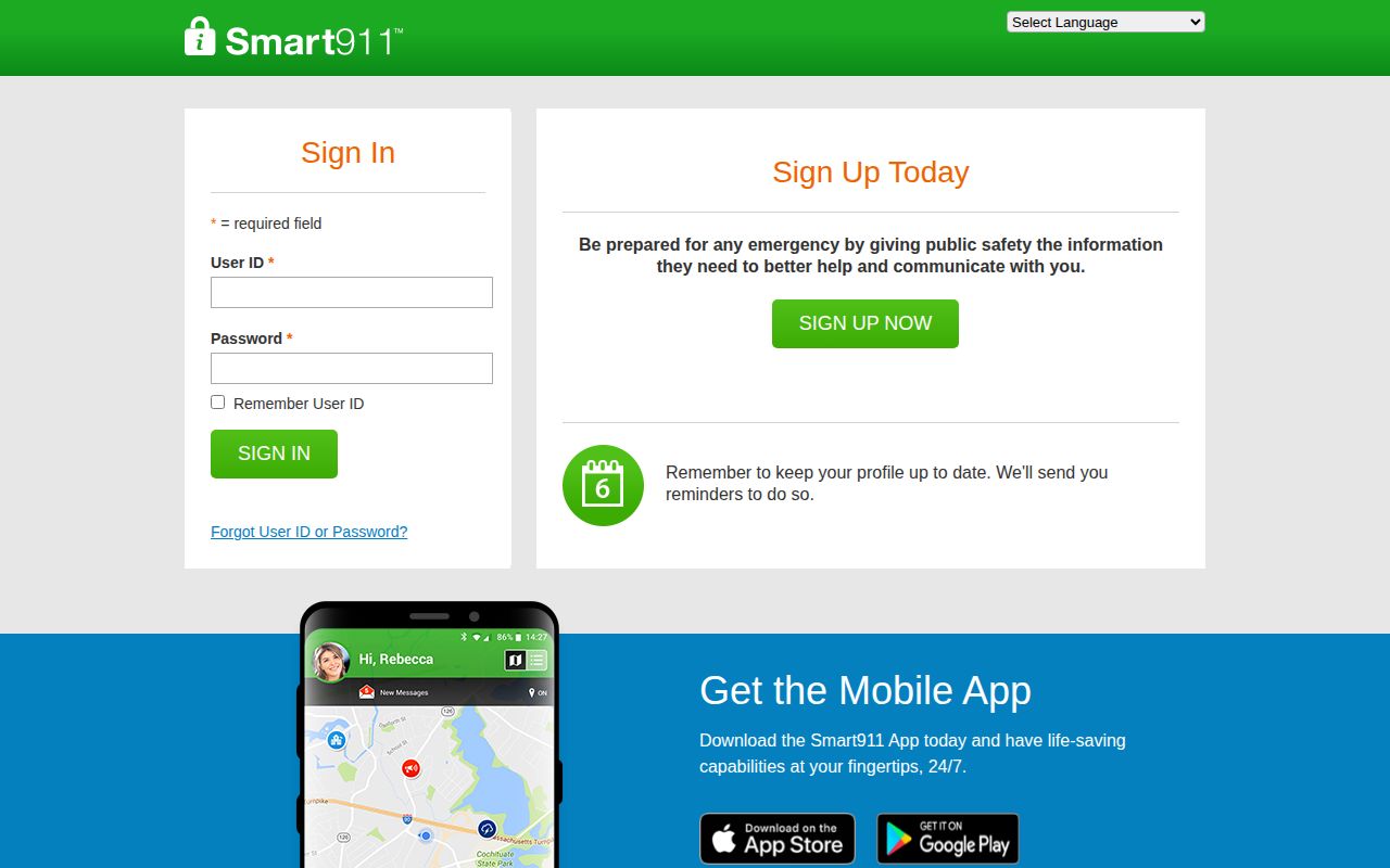 Poweshiek Alert Iowa Smart911 emergency notification registration screen