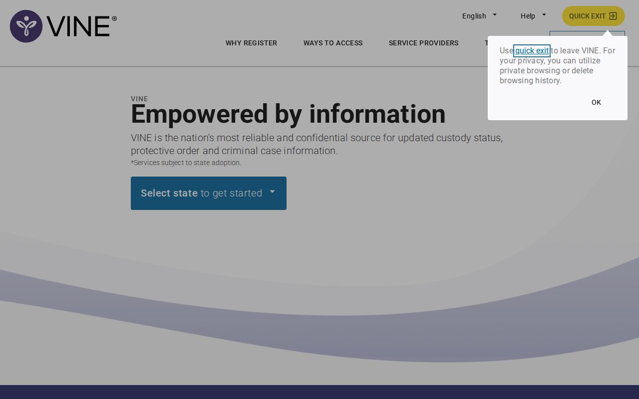 VINELink Iowa search interface for Poweshiek County custody records